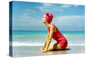 June 1956: Woman Modeling Beach Fashions in Cuba-Gordon Parks-Stretched Canvas