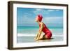 June 1956: Woman Modeling Beach Fashions in Cuba-Gordon Parks-Framed Photographic Print