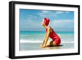 June 1956: Woman Modeling Beach Fashions in Cuba-Gordon Parks-Framed Photographic Print