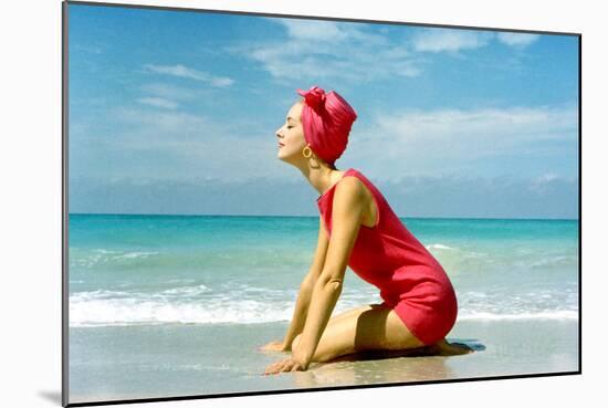 June 1956: Woman Modeling Beach Fashions in Cuba-Gordon Parks-Mounted Photographic Print