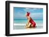 June 1956: Woman Modeling Beach Fashions in Cuba-Gordon Parks-Framed Photographic Print