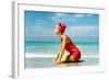 June 1956: Woman Modeling Beach Fashions in Cuba-Gordon Parks-Framed Photographic Print