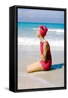 June 1956: Woman Modeling Beach Fashions in Cuba-Gordon Parks-Framed Stretched Canvas