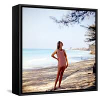 June 1956: Woman Modeling Beach Fashions in Cuba-Gordon Parks-Framed Stretched Canvas