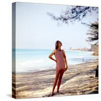 June 1956: Woman Modeling Beach Fashions in Cuba-Gordon Parks-Stretched Canvas