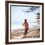 June 1956: Woman Modeling Beach Fashions in Cuba-Gordon Parks-Framed Photographic Print