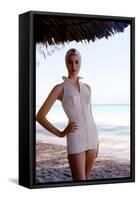 June 1956: Woman Modeling Beach Fashions in Cuba-Gordon Parks-Framed Stretched Canvas