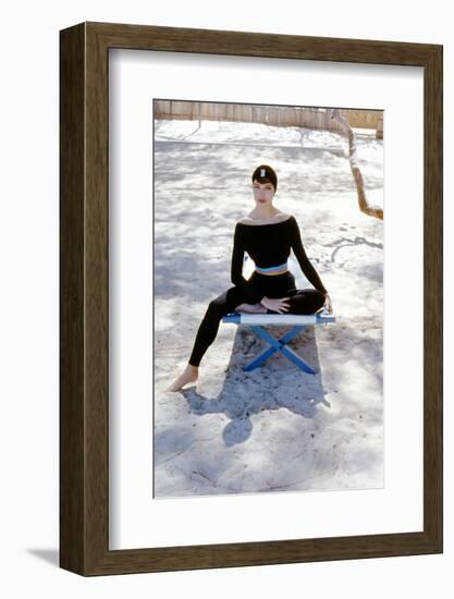 June 1956: Woman Modeling Beach Fashions in Cuba-Gordon Parks-Framed Photographic Print