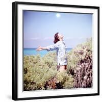 June 1956: Woman Modeling Beach Fashions in Cuba-Gordon Parks-Framed Photographic Print