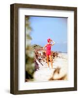 June 1956: Woman Modeling Beach Fashions in Cuba-Gordon Parks-Framed Photographic Print