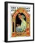 "June Bridal Couple," Saturday Evening Post Cover, June 22, 1929-Elbert Mcgran Jackson-Framed Giclee Print