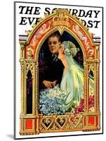 "June Bridal Couple," Saturday Evening Post Cover, June 22, 1929-Elbert Mcgran Jackson-Mounted Giclee Print