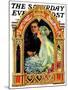 "June Bridal Couple," Saturday Evening Post Cover, June 22, 1929-Elbert Mcgran Jackson-Mounted Giclee Print