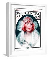 "June Bride," Country Gentleman Cover, June 7, 1924-J. Knowles Hare-Framed Giclee Print