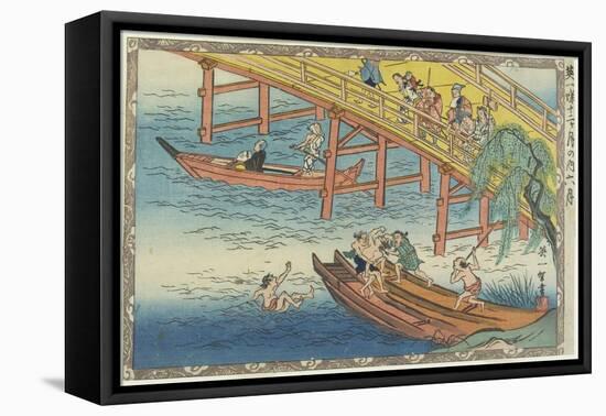 June, Early 18th Century-Hanabusa Itcho-Framed Stretched Canvas