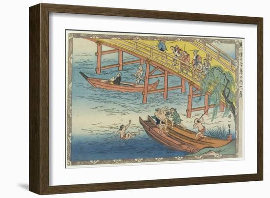 June, Early 18th Century-Hanabusa Itcho-Framed Giclee Print