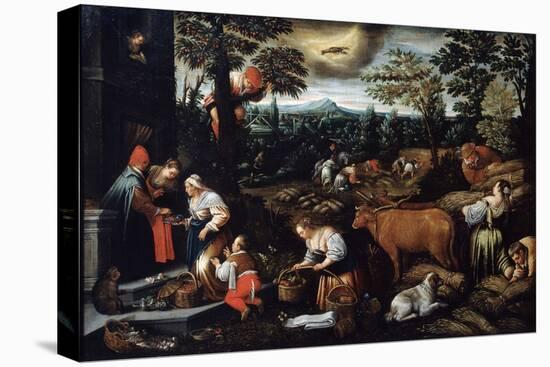 June' (From the Series 'The Seasons), Late 16th or Early 17th Century-Leandro Bassano-Stretched Canvas