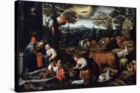 June' (From the Series 'The Seasons), Late 16th or Early 17th Century-Leandro Bassano-Stretched Canvas