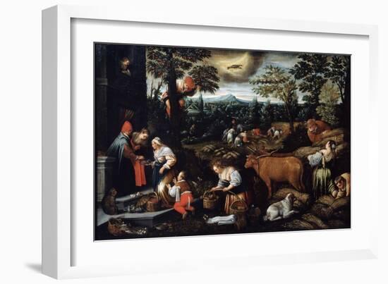 June' (From the Series 'The Seasons), Late 16th or Early 17th Century-Leandro Bassano-Framed Giclee Print