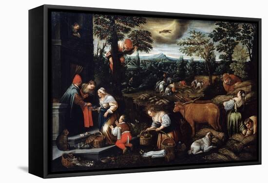 June' (From the Series 'The Seasons), Late 16th or Early 17th Century-Leandro Bassano-Framed Stretched Canvas