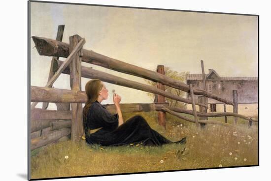 June, Girl Blowing Dandelion Seeds, 1899-Laurits Andersen Ring-Mounted Giclee Print