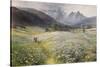 June in the Austrian Tyrol-John MacWhirter-Stretched Canvas