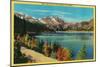 June Lake in the High Sierra - Mono County, CA-Lantern Press-Mounted Art Print