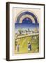 June Making Hay Within Sight of the Royal Palace at Paris the Sainte Chapelle and the Conciergerie-Pol De Limbourg-Framed Art Print