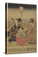 June (Summer Party on the Kamo River), Early 1800s-Utagawa Toyohiro-Stretched Canvas