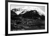 Juneau, Alaska - Aerial View of Town-Lantern Press-Framed Art Print