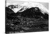 Juneau, Alaska - Aerial View of Town-Lantern Press-Stretched Canvas