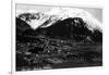 Juneau, Alaska - Aerial View of Town-Lantern Press-Framed Art Print