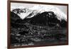 Juneau, Alaska - Aerial View of Town-Lantern Press-Framed Art Print