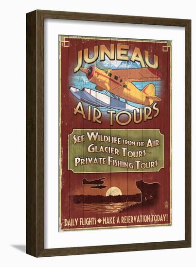 Juneau, Alaska - Air Tours-Lantern Press-Framed Art Print