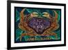 Juneau, Alaska - Dungeness Crab Mosaic-Lantern Press-Framed Premium Giclee Print