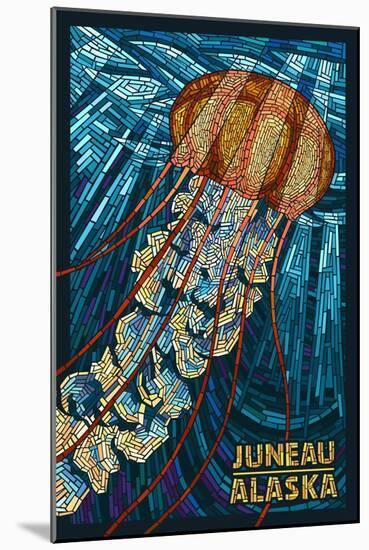 Juneau, Alaska - Jellyfish Mosaic-Lantern Press-Mounted Art Print