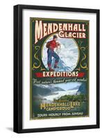 Juneau, Alaska - Mendenhall Glacier Tours-Lantern Press-Framed Art Print
