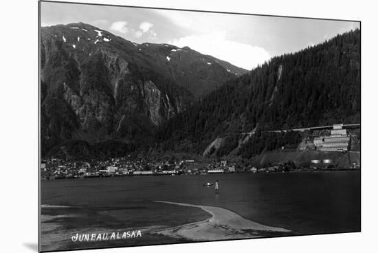 Juneau, Alaska - Panoramic View of Town from Water-Lantern Press-Mounted Premium Giclee Print