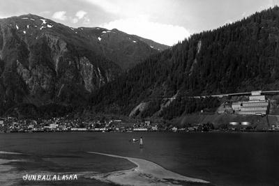 'Juneau, Alaska - Panoramic View of Town from Water' Posters - Lantern Press | AllPosters.com