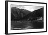 Juneau, Alaska - Panoramic View of Town from Water-Lantern Press-Framed Art Print