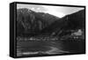 Juneau, Alaska - Panoramic View of Town from Water-Lantern Press-Framed Stretched Canvas