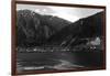 Juneau, Alaska - Panoramic View of Town from Water-Lantern Press-Framed Art Print