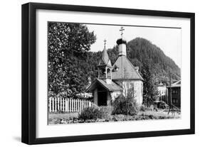 Juneau, Alaska - Russian Church Exterior-Lantern Press-Framed Art Print