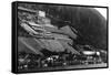 Juneau, Alaska Town Mill View Photograph - Juneau, AK-Lantern Press-Framed Stretched Canvas