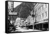 Juneau, Alaska - View of Franklin Street-Lantern Press-Framed Stretched Canvas