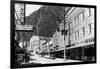 Juneau, Alaska - View of Franklin Street-Lantern Press-Framed Art Print