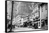 Juneau, Alaska - View of Franklin Street-Lantern Press-Framed Stretched Canvas