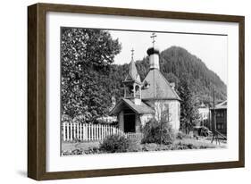 Juneau, Alaska View of Russian Church Photograph - Juneau, AK-Lantern Press-Framed Art Print