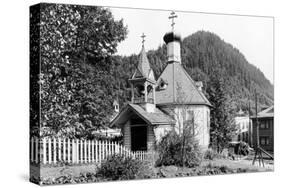 Juneau, Alaska View of Russian Church Photograph - Juneau, AK-Lantern Press-Stretched Canvas