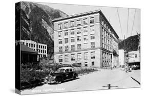 Juneau, Alaska - View of the Town-Lantern Press-Stretched Canvas